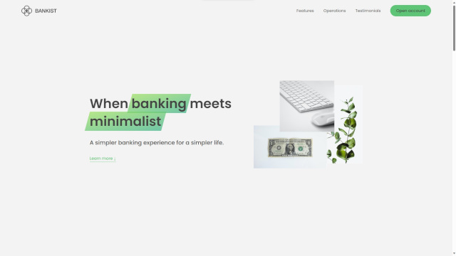 Bankist Home Page Project Image